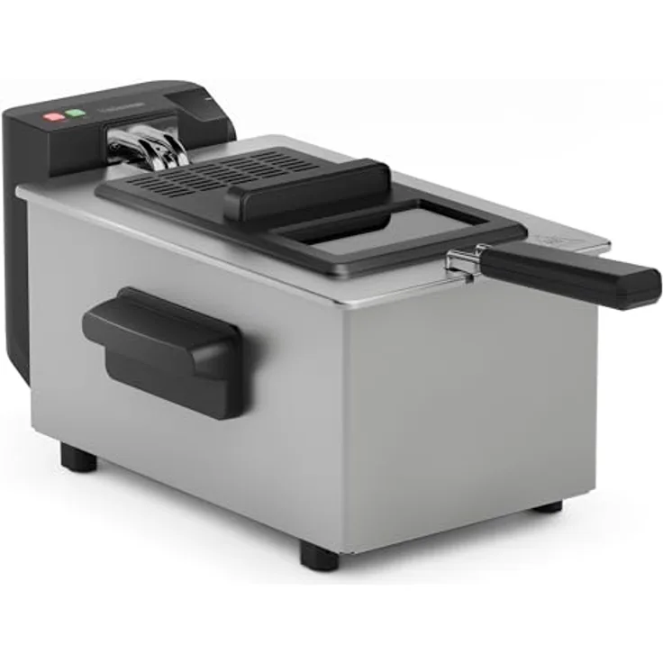 Tristar FR-9327 Fritteuse, 3 Liter, Cool Zone Technologie, verstellbarer Thermostat bis 190°C, spülmaschinenfeste Teile, Sichtfenster, Überhitzungsschutz, kompaktes Design