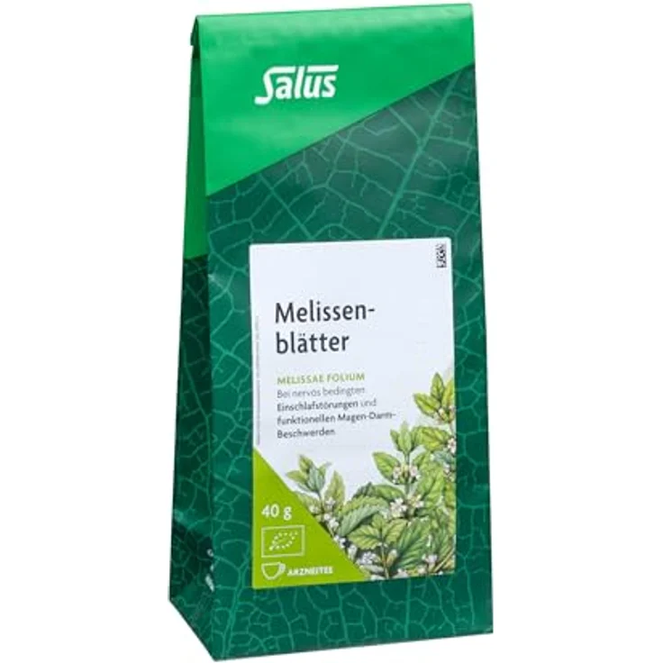 Salus Melissenblätter Arzneitee, Bio Tee gegen nervös bedingte Einschlafstörungen und Magen-Darm-Beschwerden, 40 g – Bild 2