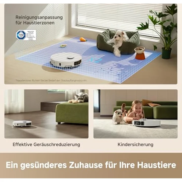 Dreame L10s Ultra Gen3, Staubsauger Roboter mit Wischfunktion, 25KPa Saugleistung, Haustiermodus, selbstreinigende All-in-One Dock, Teppichreinigung – Bild 10