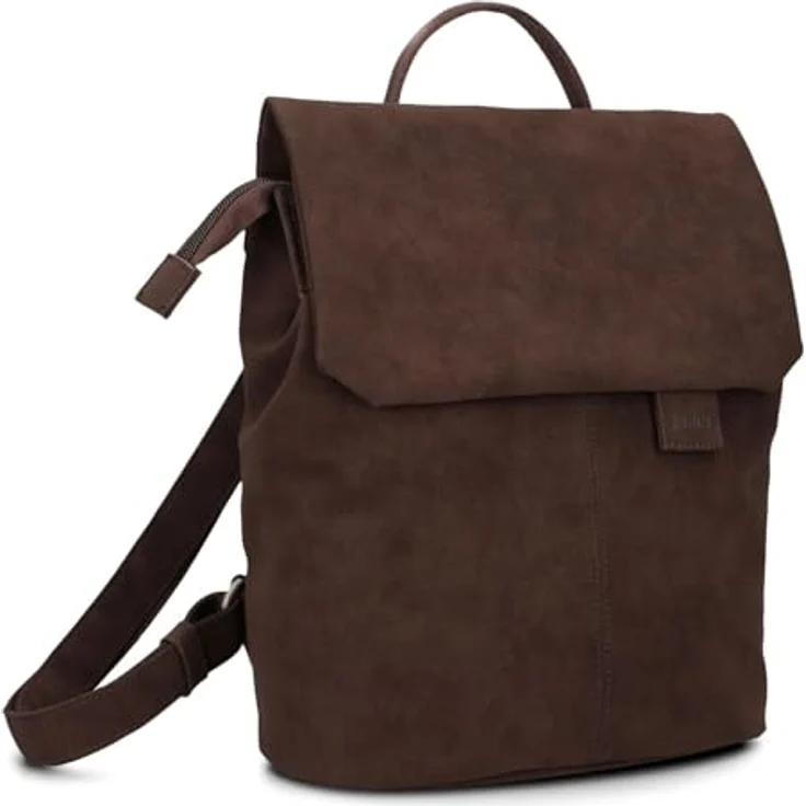 Zwei Mademoiselle.M City Rucksack, 29 cm, braun, 100% Polyurethan, kompakte Größe 24 cm x 13 cm – Bild 2
