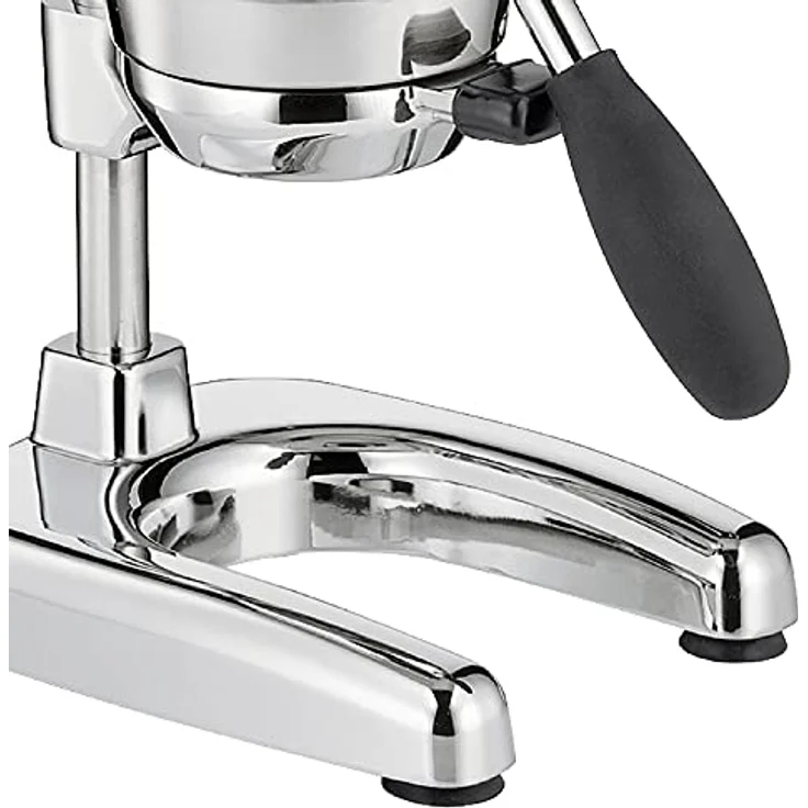 Cilio AMALFI Saftpresse Manuell | rostfreier Edelstahl | Zitruspresse Handpresse für 25% mehr Saft | geringer Kraftaufwand | Profi Fruchtpresse | 20 × 23,5 × 44 cm, Chrom – Bild 4