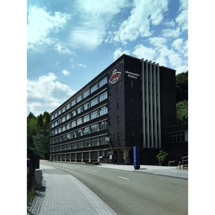 Bauhaus Aviation Tornado, Automatik-Uhr mit schwarzem Ziffernblatt und blauen Leuchtanzeigen, Edelstahlgehäuse, Japanisches Citizen-Miyota 8205 Uhrwerk – Bild 4