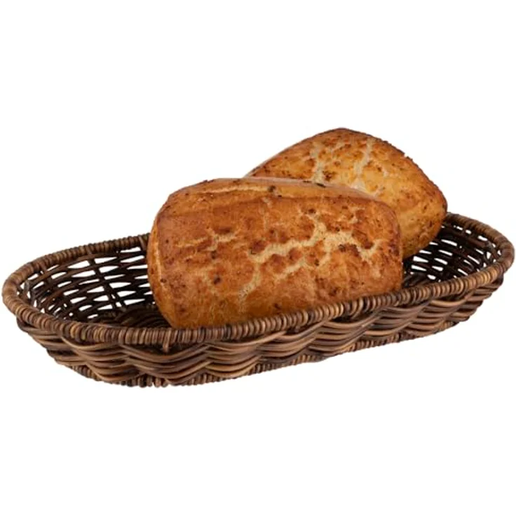 APS Brotkorb oval „COVE“, 28 x 16 cm, Höhe 4 cm, beige, aus Polypropylen, stapelbar und spülmaschinengeeignet – Bild 2