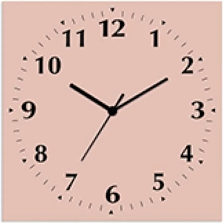 ARTLAND Wanduhr ohne Tickgeräusche Alu Funkuhr 30x30 cm Quadratisch Lautlos 12 Ziffern Farbig Schlichtes Design Altrosa S7KK