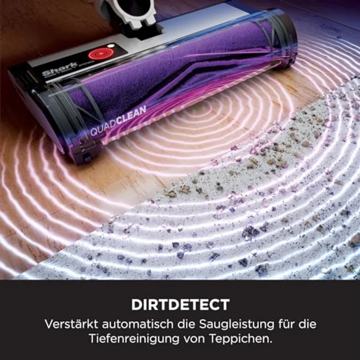 Shark Detect Pro Kabelloser Staubsauger mit FloorDetect, Anti-Hair-Wrap-Technologie, 60 Min Laufzeit, Staubsauger kabellos mit Fugendüse, starke Saugleistung, Weiß/Grau IW1611EU – Bild 2