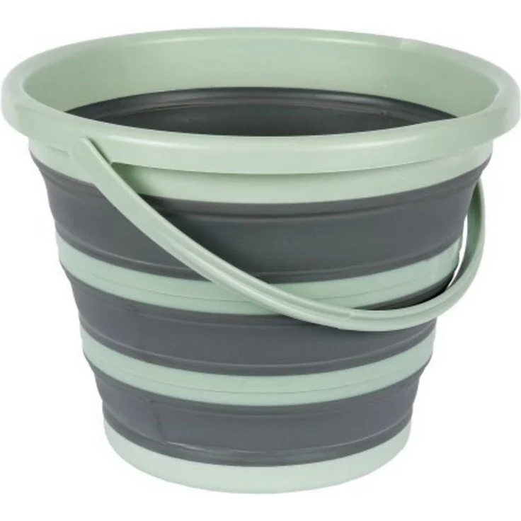 axentia Falteimer 10 L, faltbar und platzsparend, Kunststoff in Mint/Dunkelgrau