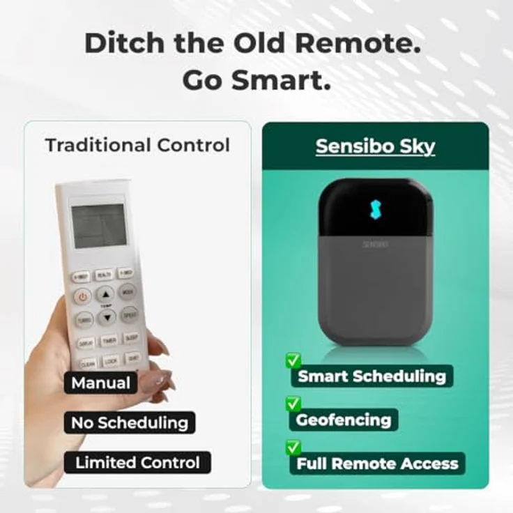 Sensibo Fernbedienung für Sky-Klimaanlage, Klimageräte-Zubehör mit Smart-Home-Integration, grau – Bild 5