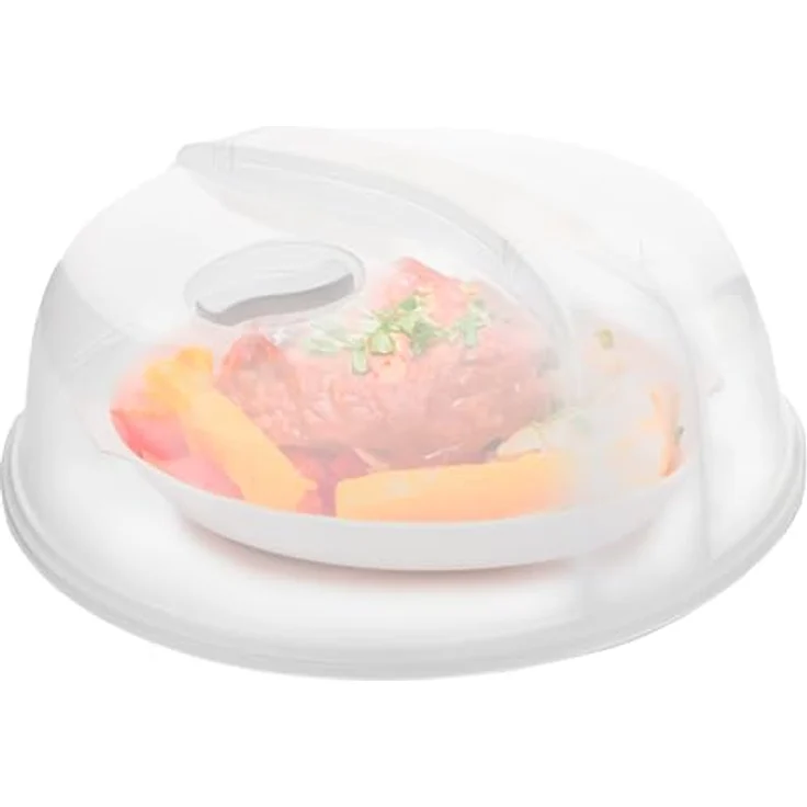 3 Stück Mikrowellen Abdeckung Mikrowellenhaube mit Dampfventil aus Lebensmittelecht BPA-frei Kunststoff, Mikrowellengeeignet Spülmaschinengeeignet Mikrowellengeschirr, Höhe: 9.5cm Durchmesser: 26cm - Preisvergleich – Bild 5