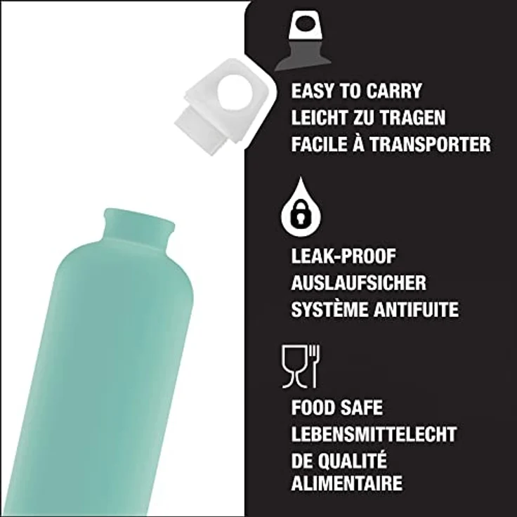 Sigg Lucid Glacier Touch, Design Trinkflasche, 0.6 L, Aluminium, BPA Frei, Türkis – Bild 4