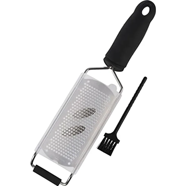 Buddy´s Blades - Premium Reibe, Gesamtlänge 30,5 cm, breite Küchenreibe, Parmesanreibe, Ingwerreibe, Zestenreibe u.v.m, Edelstahl-Klinge inkl. Klingenschutz und Reinigungsbürste, spülmaschinenfest