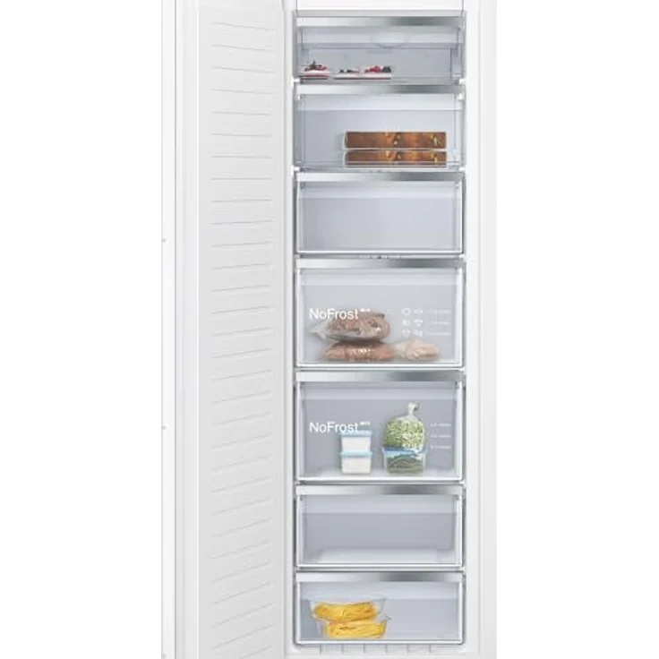 Siemens GI81NACE0 iQ500 Einbau-Gefrierschrank, Flachscharnier mit Softeinzug, 177,2 x 55,8 cm, 212 L Gefrieren, noFrost - nie wieder abtauen, varioZone - Platz im Gefrierbereich flexibel nutzen – Bild 3
