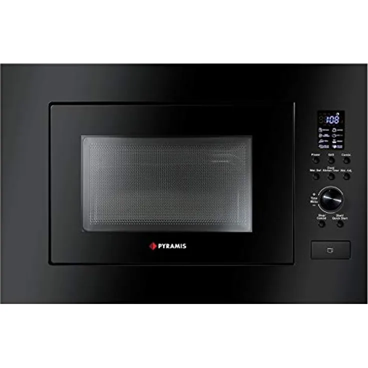 schwarze Einbau Mikrowelle 60 cm 23 Liter für Hochschränke