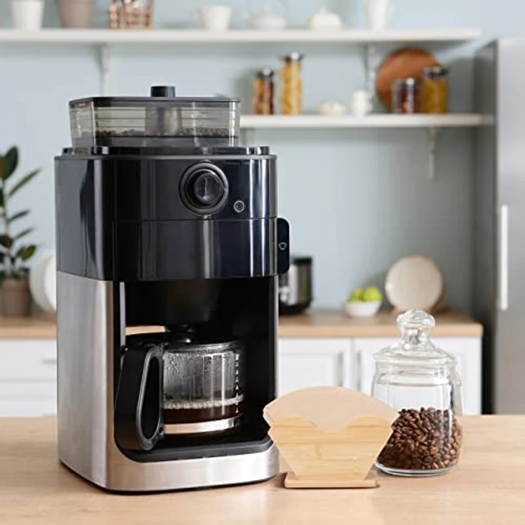 relaxdays Papierfilter Kaffeefilterhalter aus Bambus, natürliche Aufbewahrung für ca. 140 Kaffeefilter – Bild 2