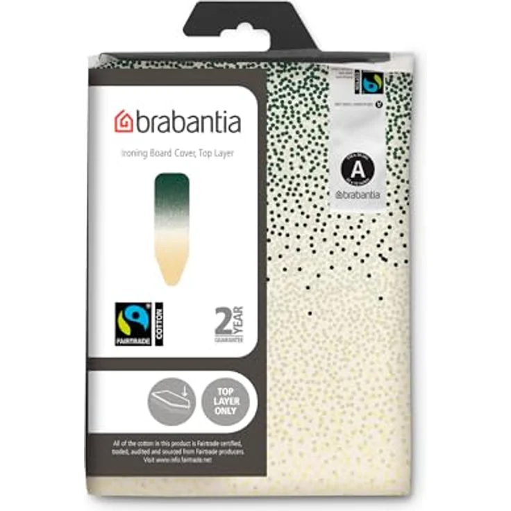 Brabantia Bügelbrettbezug A, Strapazierfähig mit 2 mm Schaumstoffunterlage aus 100% Fairtrade Baumwolle, Design New Dawn, 110x30 cm – Bild 2