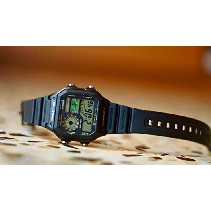 Casio Uhr AE 1200WH 1AVEF Digitaluhr Armbanduhr Herren Schwarz Sport  – Bild 4