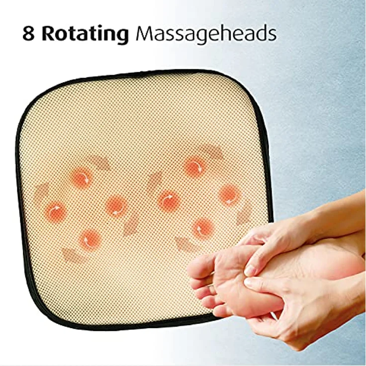 prorelax Shiatsu-Fußmassagegerät 121198 2 in 1 Massagegerät, mit zuschaltbarer Wärme, ideal zur Schmerzlinderung und Entspannung, rutschfest, atmungsaktiv, waschbar (schwarz) – Bild 3