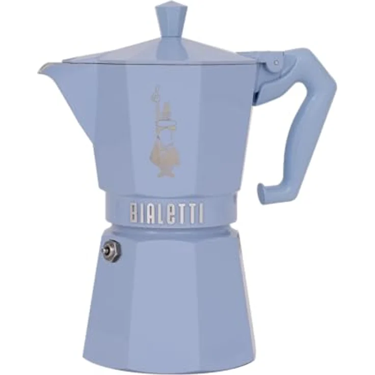 BIALETTI MOKA EXCLUSIVE, Espressokocher aus Aluminium für 6 Tassen, blau, induktionsgeeignet – Bild 2