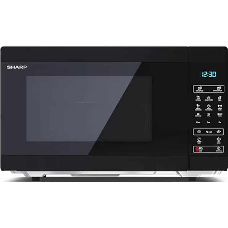 SHARP MG81EB Mikrowelle mit Grill (Mikrowelle: 900W, Grill: 1100W, 11 Leistungsstufen, Auftaufunktion, Emaille-Keramik-Garraum), silber