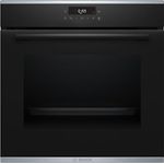 Bosch HBA272BB0 Einbau-Backofen, Schwarz, Pyrolyse und Hydrolyse Selbstreinigung, 3D Heißluft, Pizzastufe, AutoPilot 10