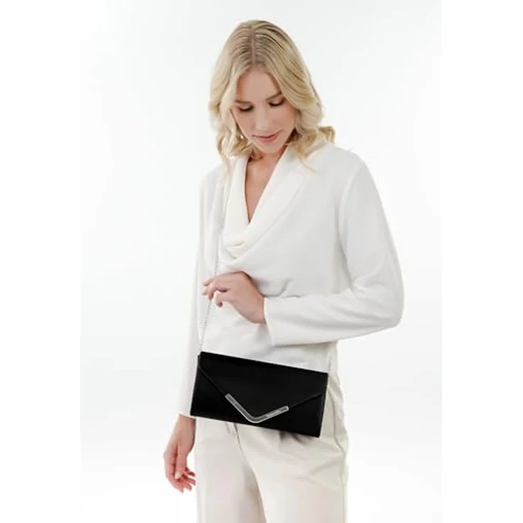 Tamaris Clutch Amalia, elegante Tasche mit glänzender Umhängekette, ideal für festliche Anlässe – Bild 3