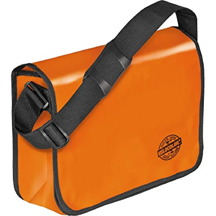 VELOFLEX Umhängetasche VELOCOLOR® 70003, orange, aus LKW-Plane, mit großem Hauptfach für breiten Ordner A4 – Bild 1