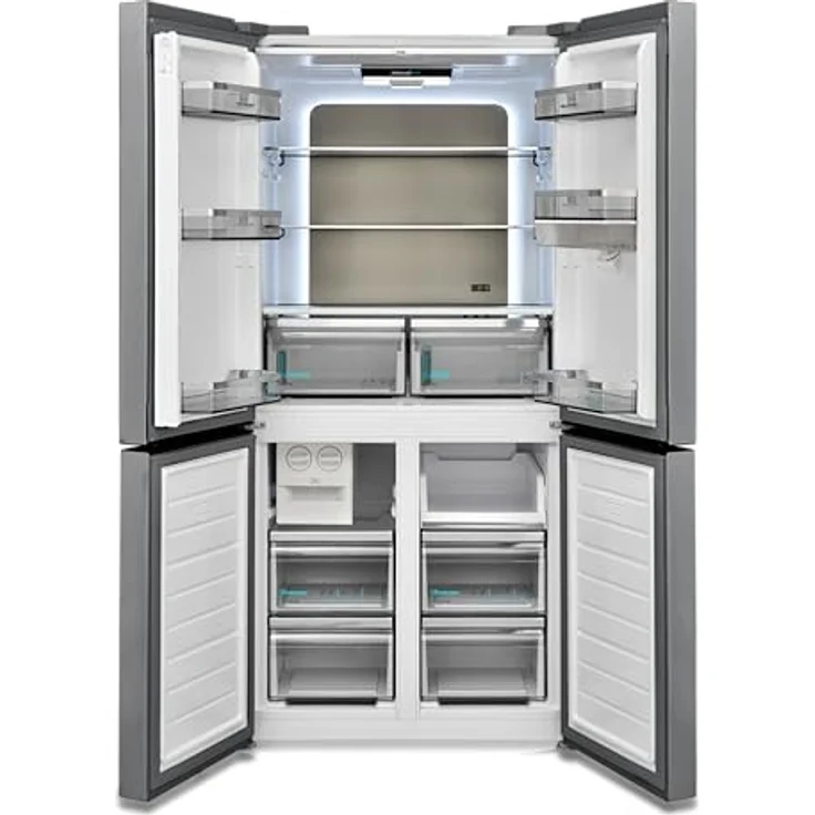 Sharp SJ-NFA35IHDPD-EU Side by Side Kühl-Gefrierkombination, EEK D, AdvancedNoFrost, Wasserspender, Twist-Ice-Maker, Inverter-Kompressor, Ped Inox – Bild 2