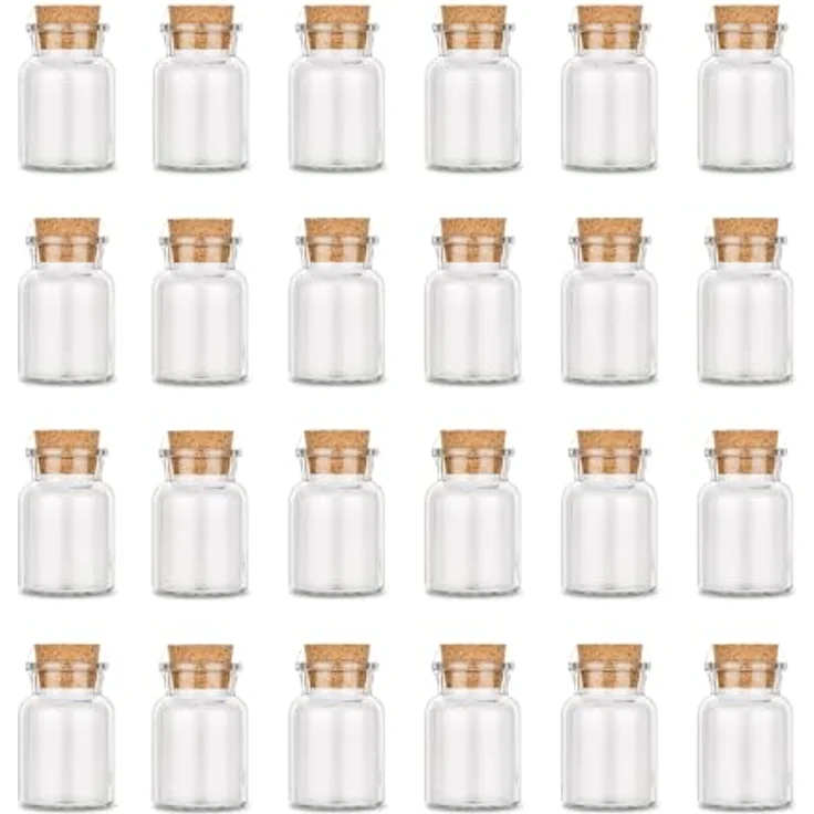 Ankerkraut Leeres Korkenglas, klein, 170ml Volumen, 24er Set für Gewürze und Deko – Bild 1