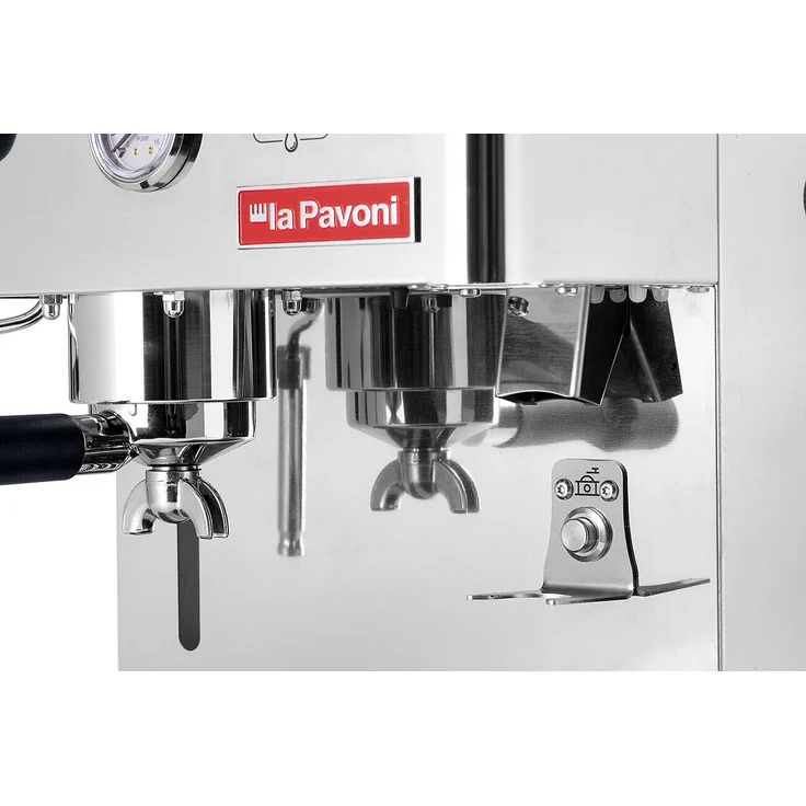 La Pavoni Espressomaschine New Domus Bar, Pumpenmanometer, Temperaturanzeige, einstellbarer Mahlgrad in 7 Stufen, Edelstahl – Bild 5