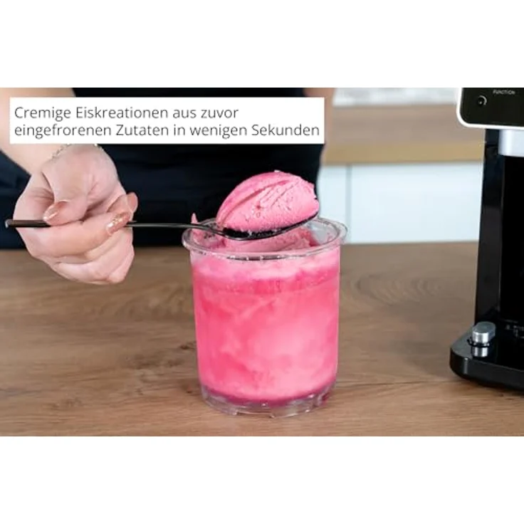 Unold Eismaschine Cream Dream 48805, mit 8 Programmen, Touchscreen, 3 Behältern à 500 ml, entnehmbarem Messer, für Eiscreme, Gelato, Sorbet, Slush & Frozen Drinks – Bild 5