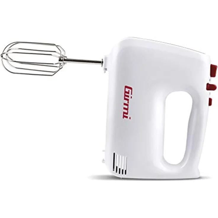 Girmi SB41 Elektrorührer, 400 W Handmixer mit 5 Geschwindigkeiten und Turbo-Funktion, Edelstahl-Rührer und Knethaken – Bild 2