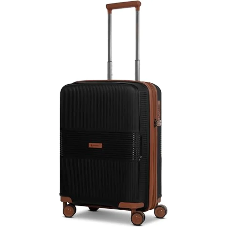 Farmhood Hartschalen Kabinen-Koffer, 40 x 22 x 55 cm, erweiterbar auf 50 Liter, ultraleicht mit 2,9 kg, aus Strohfaser und Polypropylen – Bild 1