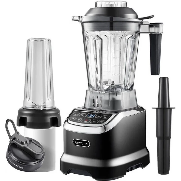 AMZCHEF ZM5003-BK Bechermixer (schwarz) mit 1.800 Watt Leistung und 1,85 Liter Fassungsvermögen