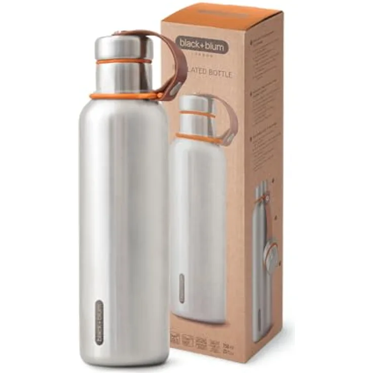 Black+Blum Thermoflasche, Isolierflasche, Orange, 750 ML