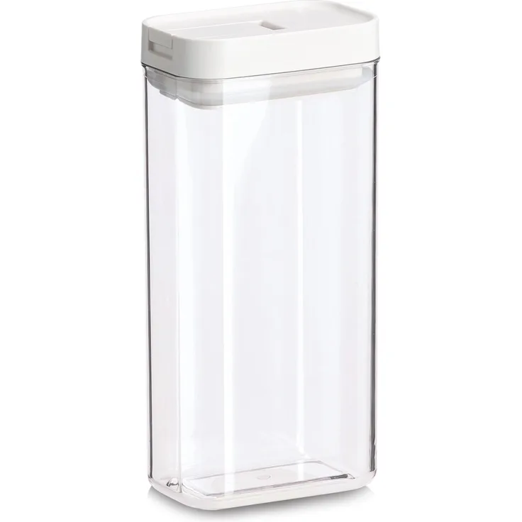 Zeller Vorratsdose, 1100 ml Kunststoff, transparente Aufbewahrungslösung mit cremefarbenem Deckel, luftdicht