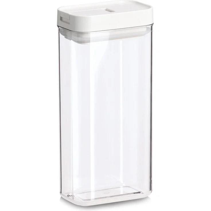 Zeller Vorratsdose, 1100 ml Kunststoff, transparente Aufbewahrungslösung mit cremefarbenem Deckel, luftdicht