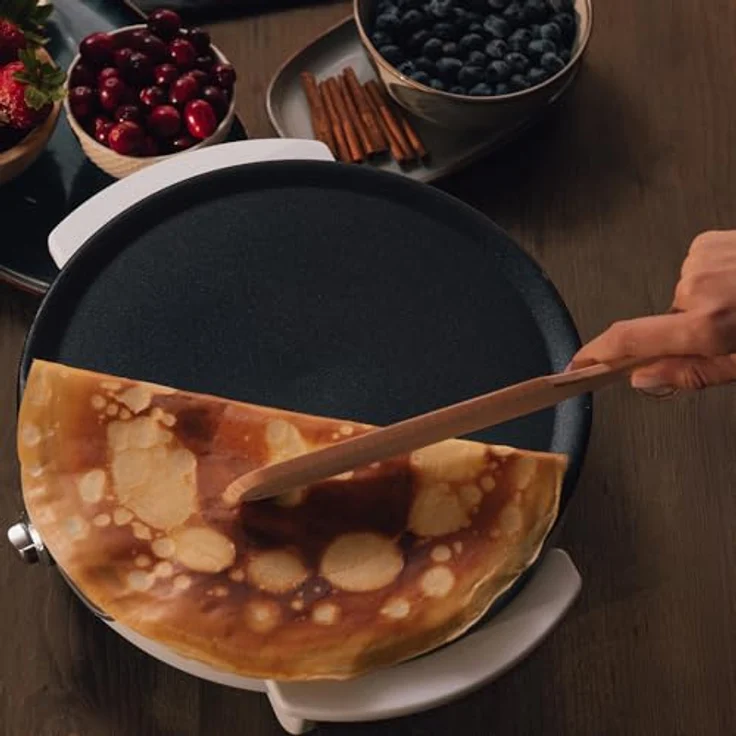 Cecotec Fun Creepy Elektrische Crêpes-Maschine, 1200W, Antihaftbeschichtung, 30,5cm Durchmesser, Einstellbare Leistung, Überhitzungsschutz, BPA-frei, inkl. Abstandswalze und Spatel – Bild 3