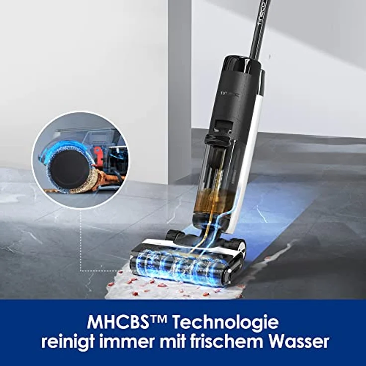 Tineco Floor ONE S7 PRO Nass- und Trockensauger kabellos, LCD-Digitalanzeige, 40min Laufzeit, für Hartböden, elektrolysiertes Wasser und Zentrifugal-Trocknung, selbstreinigend – Bild 3