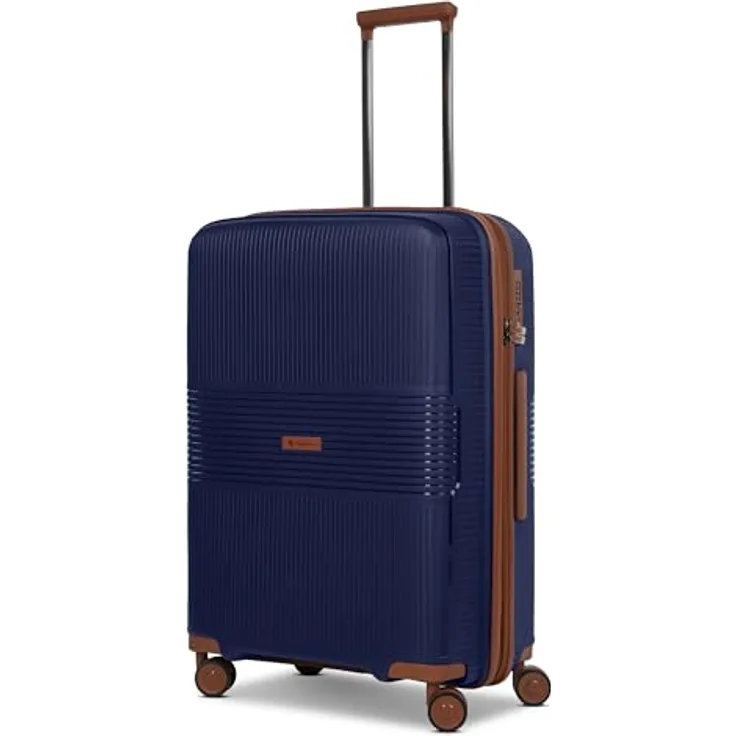 Farmhood Eco Edition Mittelgroßer Hartschalen Koffer, nachhaltig, 45 x 28 x 67 cm, erweiterbar von 72 auf 80 Liter, ultra-leicht mit 3,6 kg, TSA-Schloss und 360-Grad Doppelrollen