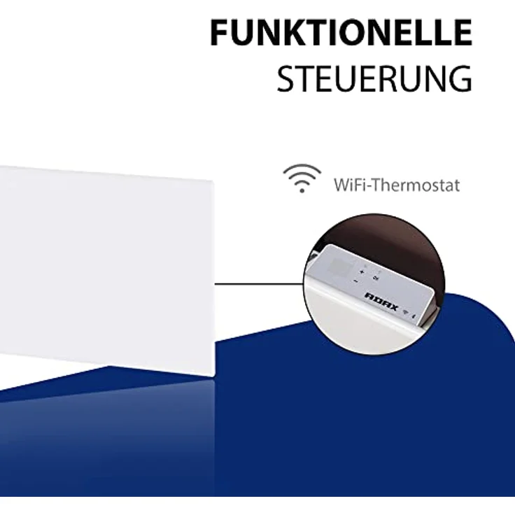 Adax Neo L - Intelligente Wifi Wandkonvektor | Heizkörper Elektrisch | Smartphone-Steuerung | Elektroheizung Energiesparend | Höhe 210mm | Heizung Elektrisch | 1000W | KWT Weiß | IP24C, Class II – Bild 3