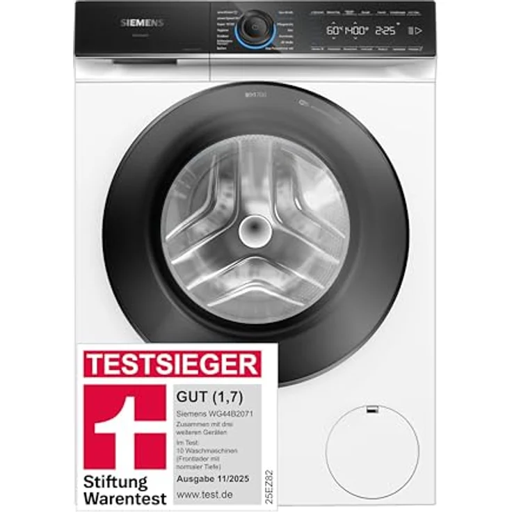 SIEMENS iQ700, Waschmaschine, Frontlader, 9 kg, 1400 U/min., WG44B2071, mit Fernsteuerung – Bild 2