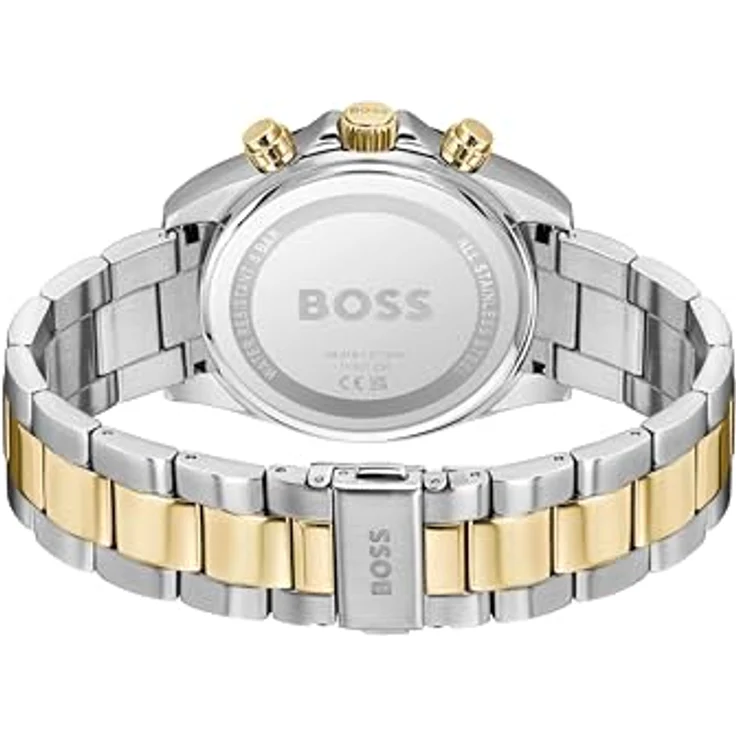 BOSS Chronograph HERO 2.0 1514269, Quarzuhr mit Edelstahlarmband, schwarz-silberfarben, Wasserdicht bis 5 bar, Tachymeter, analog, Tag – Bild 3