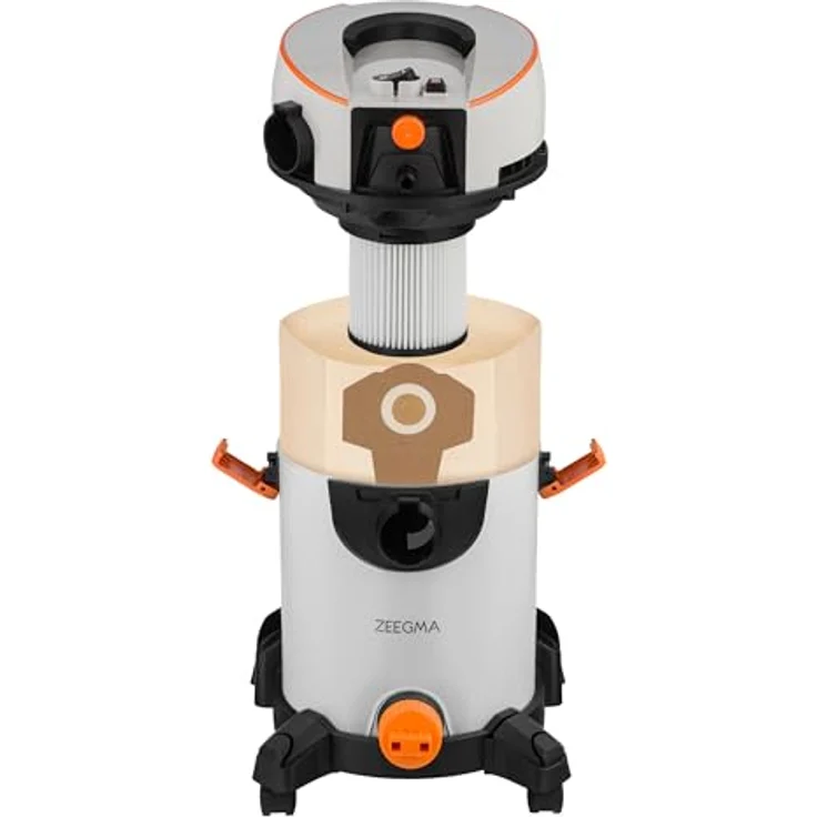 ZEEGMA ZONDER WASH – 1400W Nass- und Trockensauger mit 4L Wassertank, HEPA-Filter, 13m Aktionsradius und umfangreichem Zubehör für Teppiche, Polster und Hartböden – Bild 4