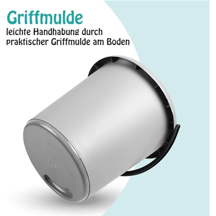 ProHome Putzeimer 5 Liter, Kunststoff Eimer mit Mess-Skala, BPA-frei, vers. Farben (Rosa, Grün, Anthrazit), Made in EU – Bild 3