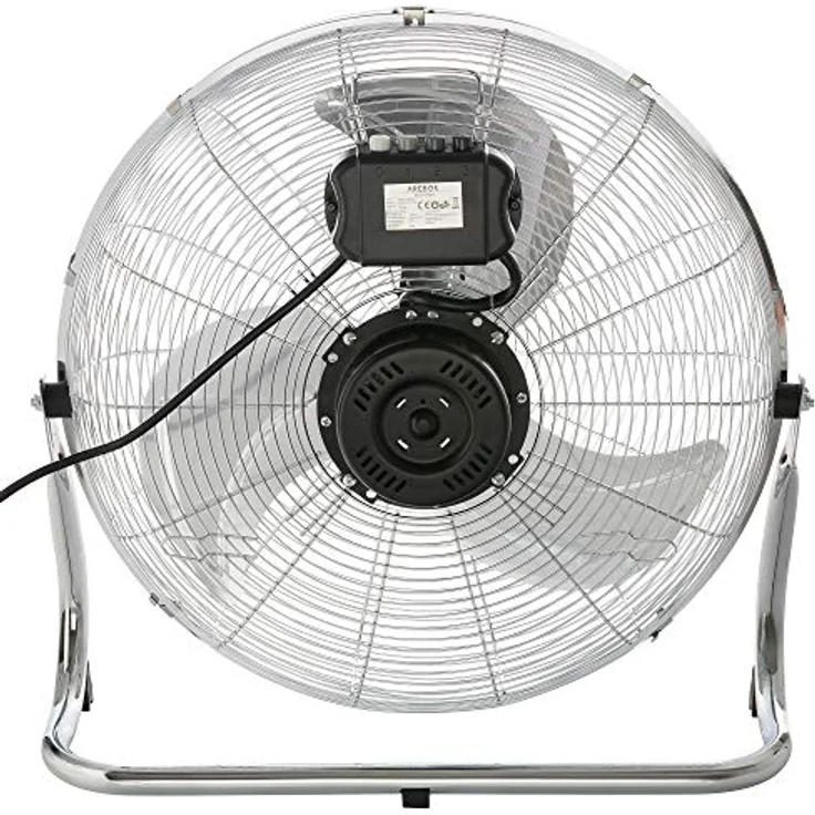 Bodenventilator Windmaschine Luftkühler Lüfter 18 Zoll Silber 120W 50Hz - Silber - Arebos – Bild 6