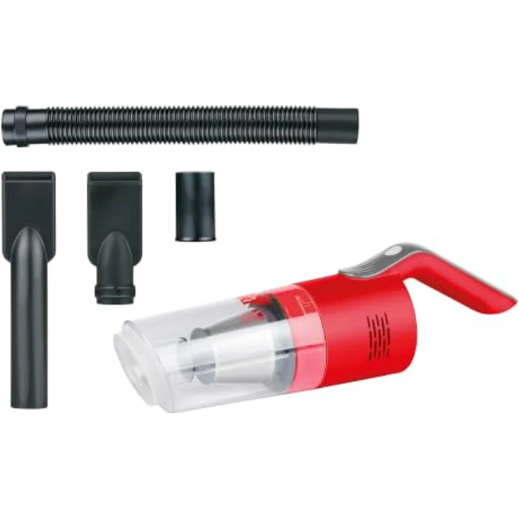 Dirt Devil DD5004 Handstaubsauger Akku – Kabellos, Beutellos, Nass & Trocken, 2 Saugstufen bis 7 kPa, HEPA-Filter, USB-C, Auto-Zubehör, Rot – Bild 1