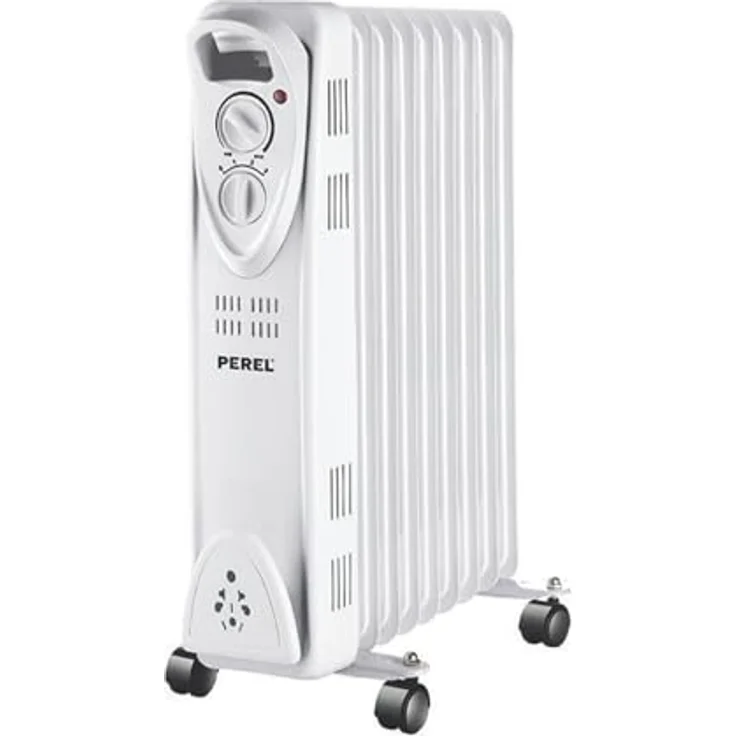 Perel Ölradiator Heizkörper mit Rollen, mobile Thermostat Zusatzheizung Elektroheizung, Radiator – Bild 2