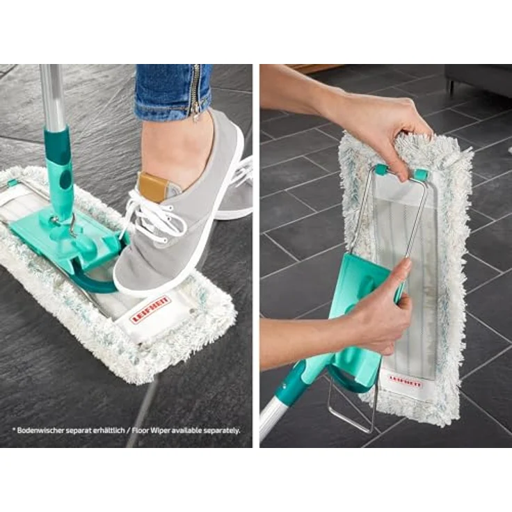 Leifheit Wischbezug Profi cotton plus, aus Baumwoll- und Suprafasern, saugfähiger Bodenwischer Ersatzbezug, Wischer Ersatzbezug für Steinböden und Fliesen – Bild 6