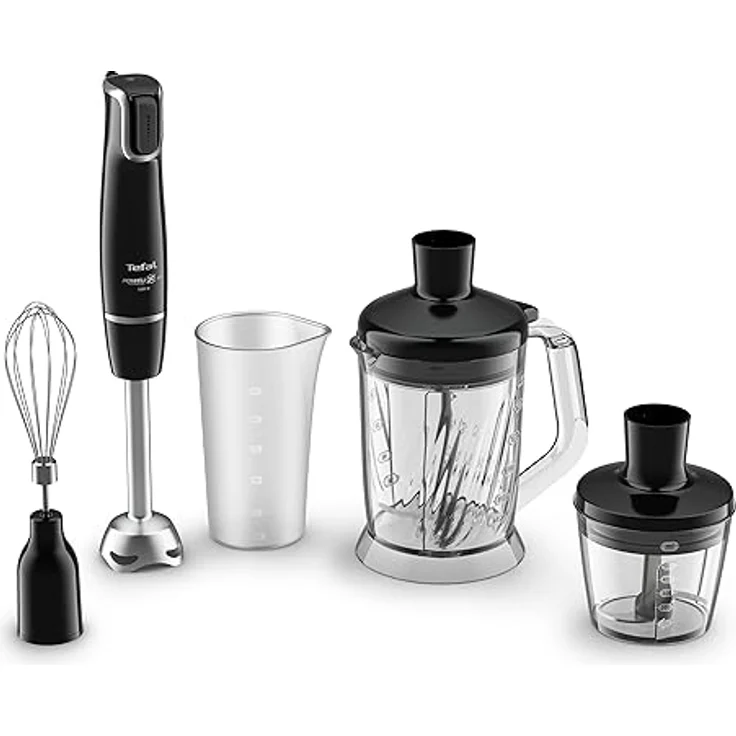 Tefal Infinyforce HB94L8, Stabmixer mit 1000 Watt, Powelix-Technologie, stufenlose Geschwindigkeitskontrolle, schwarz – Bild 1