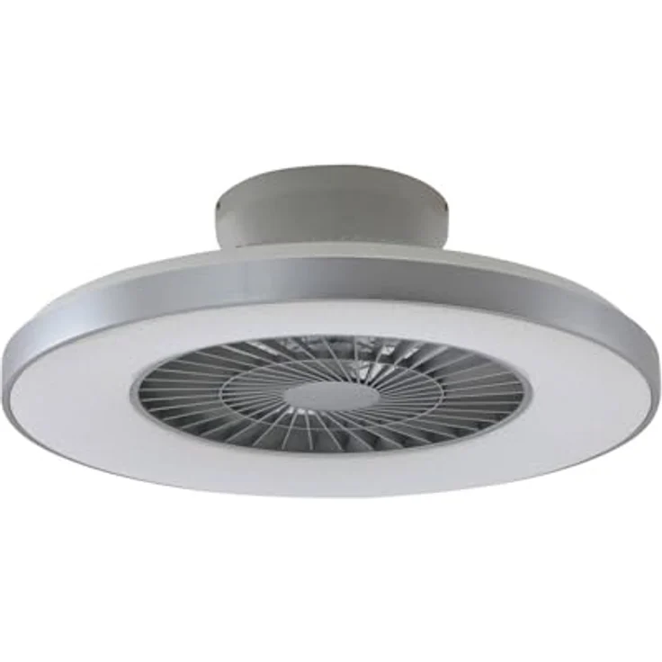 Lindby Paavo, Smart LED-Deckenventilator in Silber, leise, steuerbar über Tuya-App, mit Timer und Nachtlichtfunktion – Bild 1