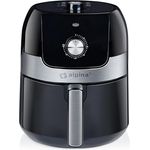 alpina Heißluftfritteuse 24640, 3,5L, 1400W, Temperatur einstellbar 80-200°C, für 3-5 Personen, Timer bis 60 Min, spülmaschinenfreundlich, schwarz